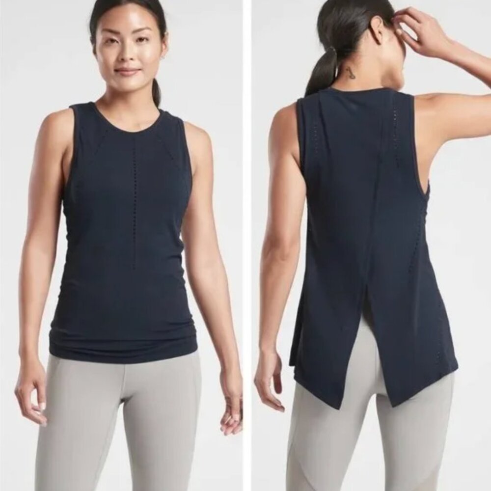 Athleta Foothill Tank  Medium Navy Blue